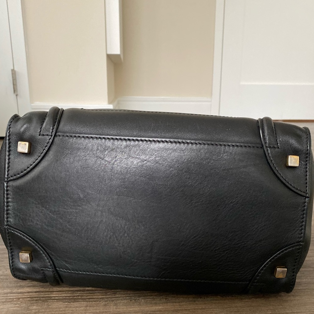 Celine Black Leather Tote with Gold Hardware - Picture 10 of 12